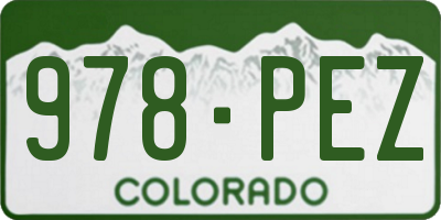CO license plate 978PEZ
