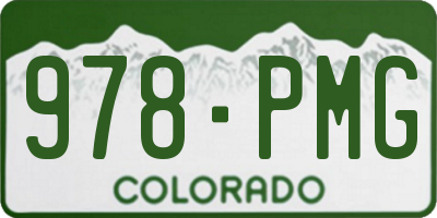 CO license plate 978PMG