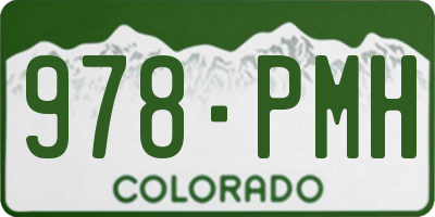 CO license plate 978PMH