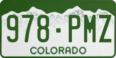 CO license plate 978PMZ