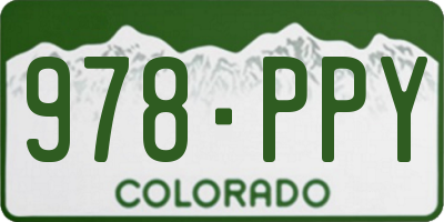 CO license plate 978PPY