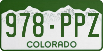 CO license plate 978PPZ