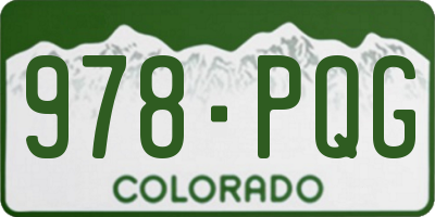 CO license plate 978PQG