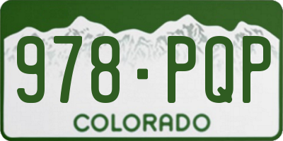 CO license plate 978PQP