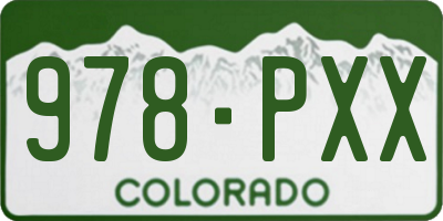 CO license plate 978PXX