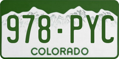 CO license plate 978PYC