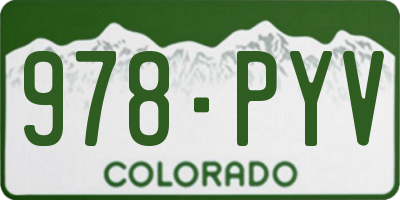 CO license plate 978PYV