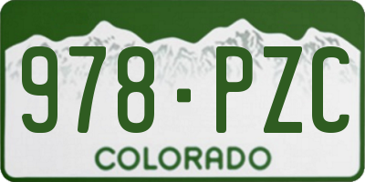 CO license plate 978PZC