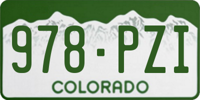CO license plate 978PZI