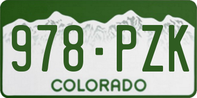 CO license plate 978PZK