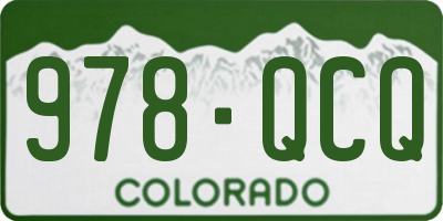 CO license plate 978QCQ