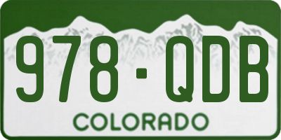 CO license plate 978QDB