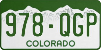 CO license plate 978QGP