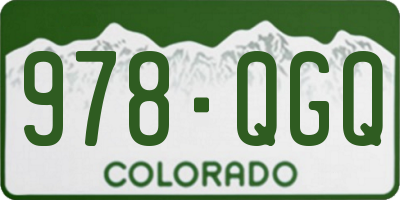 CO license plate 978QGQ