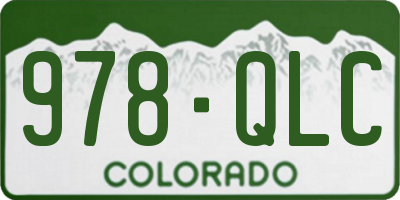 CO license plate 978QLC