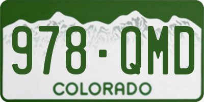 CO license plate 978QMD