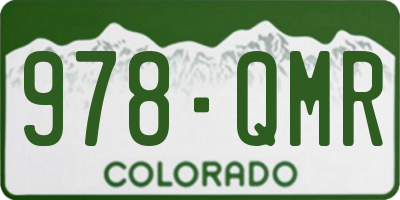 CO license plate 978QMR