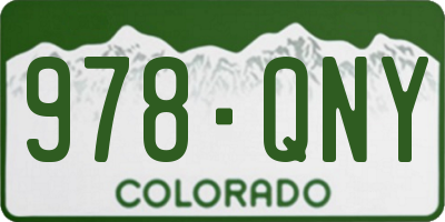 CO license plate 978QNY
