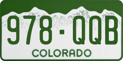 CO license plate 978QQB