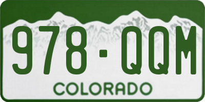 CO license plate 978QQM