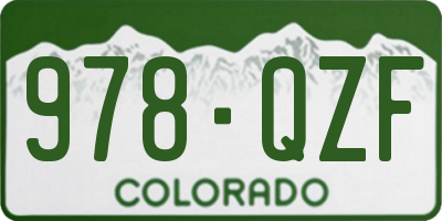 CO license plate 978QZF