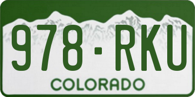 CO license plate 978RKU