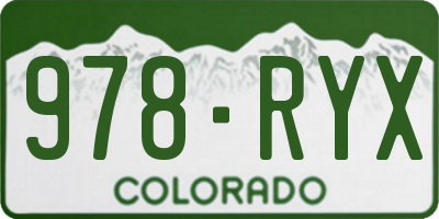 CO license plate 978RYX