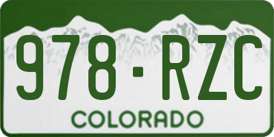 CO license plate 978RZC