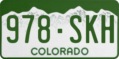 CO license plate 978SKH