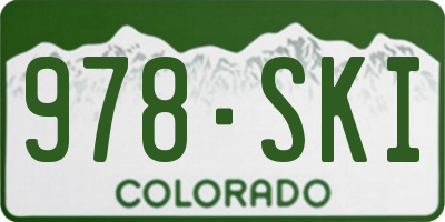 CO license plate 978SKI