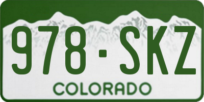 CO license plate 978SKZ