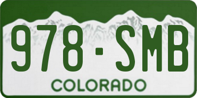 CO license plate 978SMB