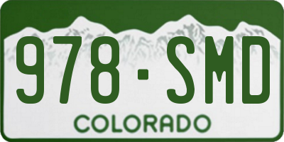 CO license plate 978SMD