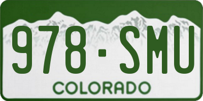 CO license plate 978SMU