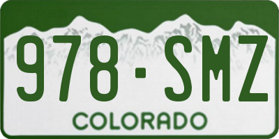 CO license plate 978SMZ