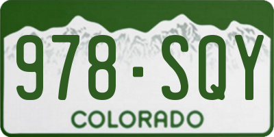CO license plate 978SQY