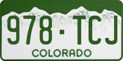 CO license plate 978TCJ