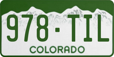 CO license plate 978TIL