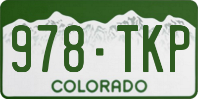 CO license plate 978TKP