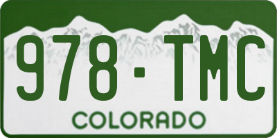 CO license plate 978TMC