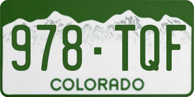 CO license plate 978TQF