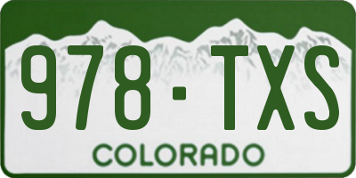 CO license plate 978TXS