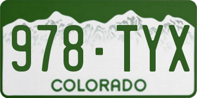 CO license plate 978TYX