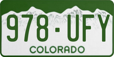 CO license plate 978UFY