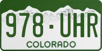 CO license plate 978UHR