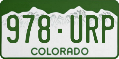 CO license plate 978URP