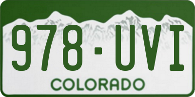 CO license plate 978UVI