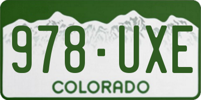 CO license plate 978UXE