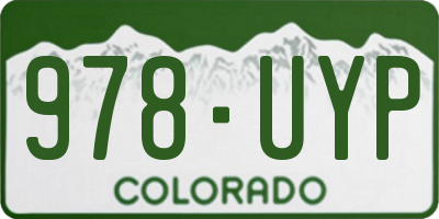 CO license plate 978UYP