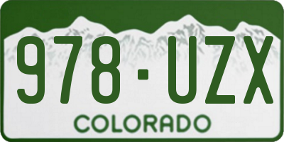 CO license plate 978UZX